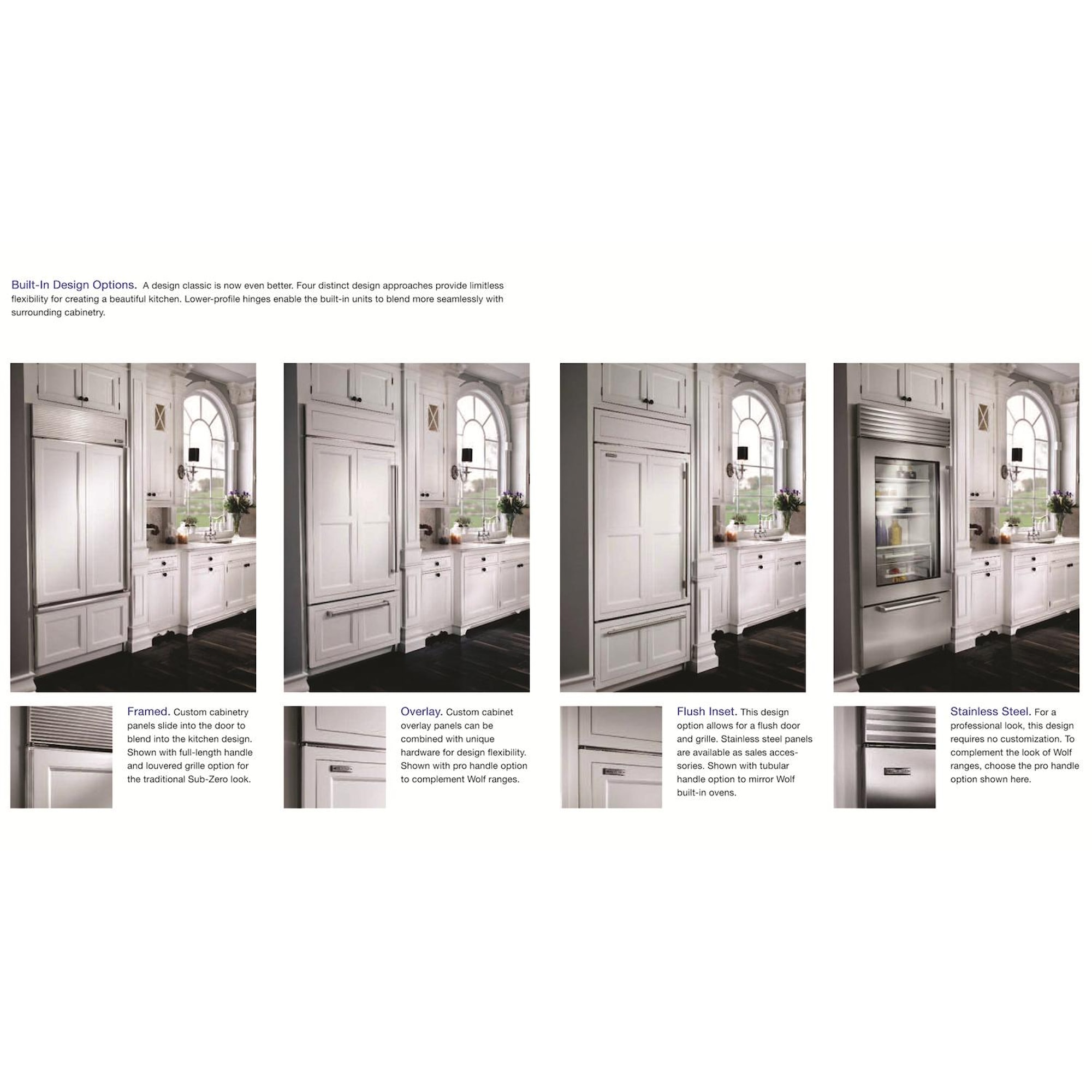 SubZero BI30UG 16.8 Cu. Ft. Bottom Freezer Refrigerator with Glass